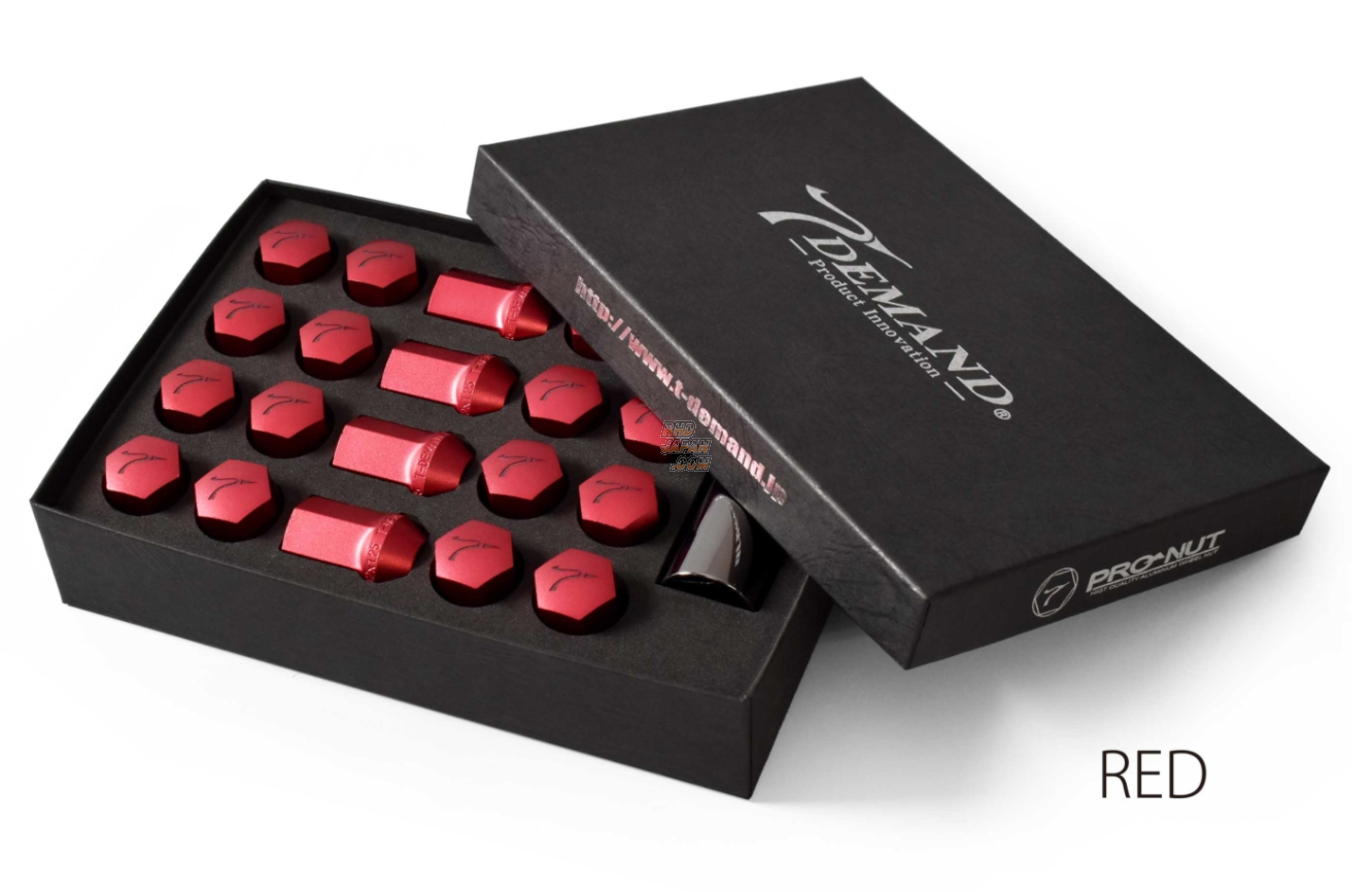 T-Demand Pro Nut Lug Nut Set - Red M12×P1.5 20 Piece