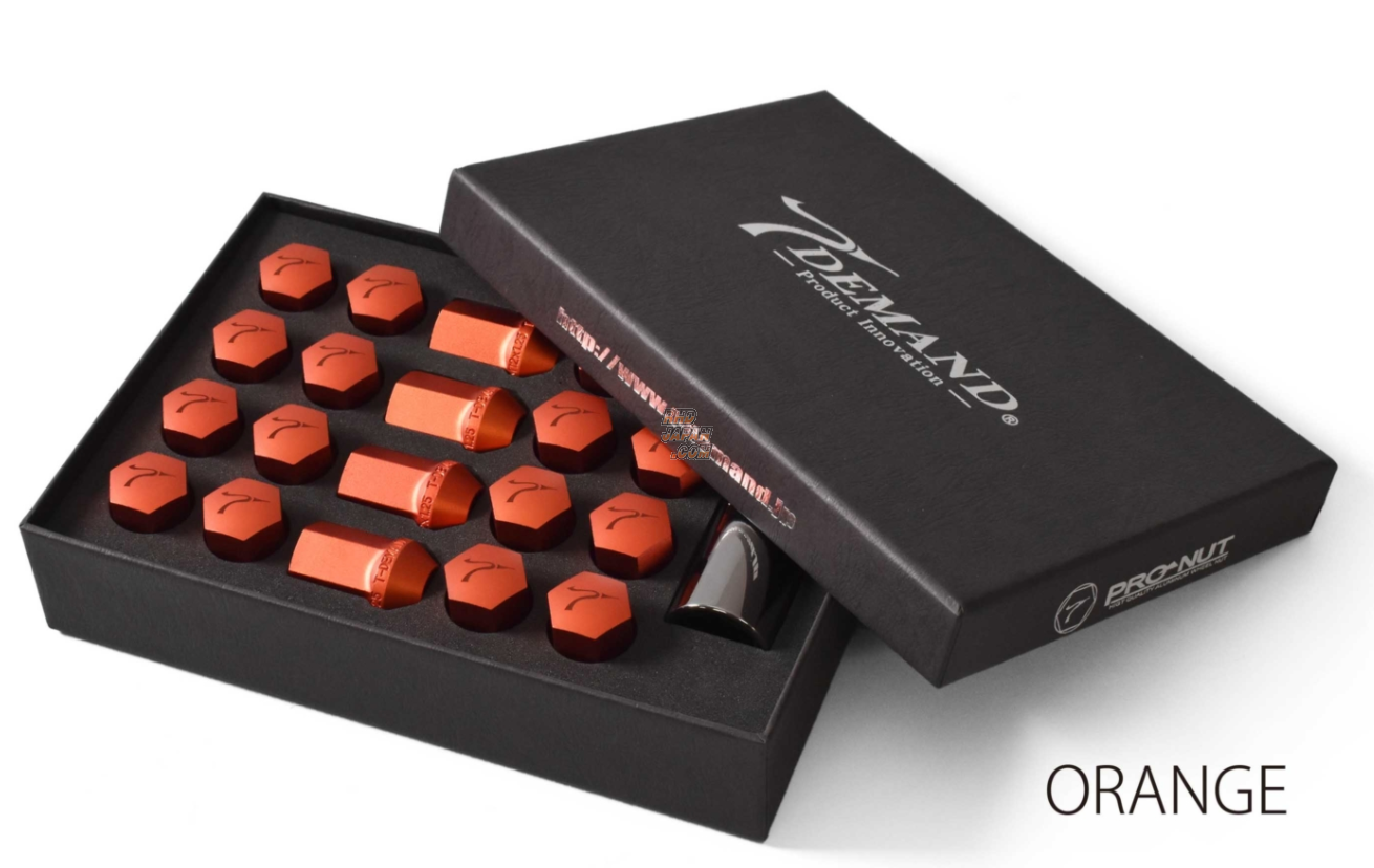 TDemand Pro Nut Lug Nut Set Orange M12×P1.25 20 Piece RHDJapan
