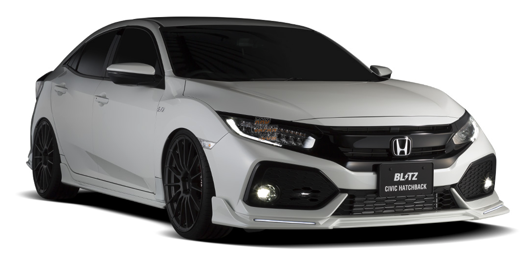 Blitz Aero Speed R-Concept Front Lip Spoiler FRP OEM Color OBP - Civic FK7