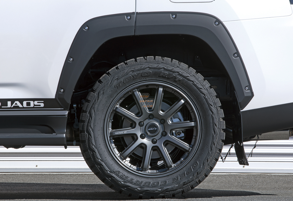 JAOS Over Fender Garnish Set Type-X Matt Black - Land Cruiser FJA300W  VJA300W Grade ZX - RHDJapan