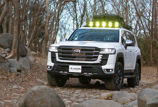 のの JAOS Front Bumper Guard Matt Black - Land Cruiser 300 Series