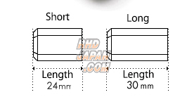 BBS Japan Lug Nut Open Ended Long Type - M12XP1.25