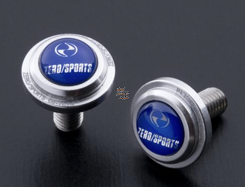 Zero Sports Lock Bolt Number Plate Set Silver RHDJapan