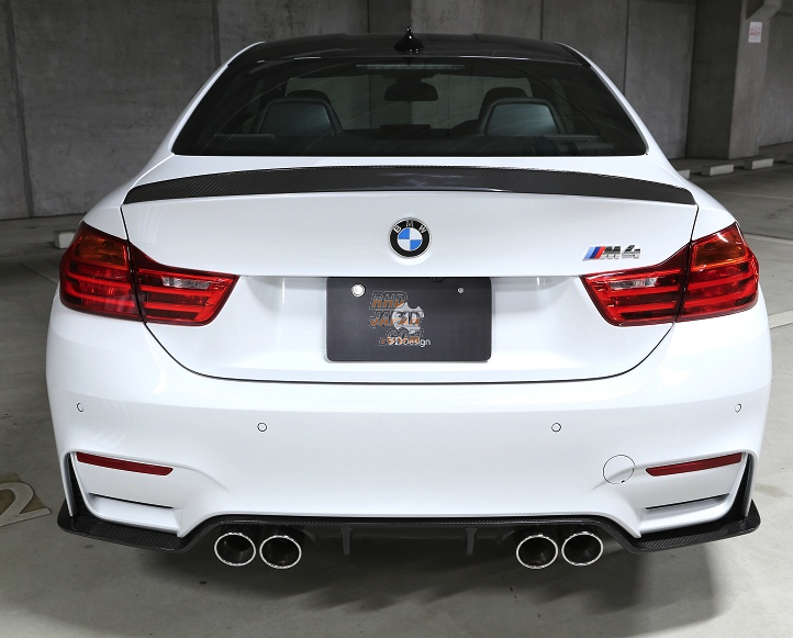 3D Design Trunk Spoiler Dry Carbon Fiber - BMW M4 F82