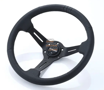 Trust Greddy Steering Wheel Black Edition - Deep Type - RHDJapan