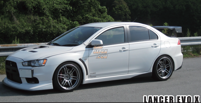 VOLTEX Front Half Spoiler Lip with Front Splitter - Lancer Evolution X CZ4A
