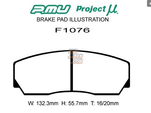 Project Mu Brake Pads Type Racing AP Racing Alcon TRUST 4 Pot RD    F mm