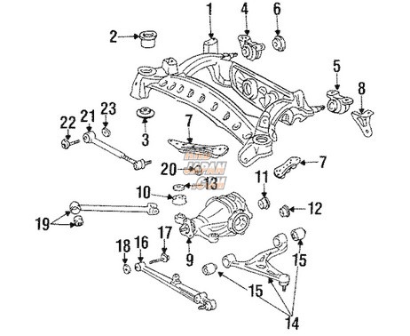 Toyota OEM Rear RH Suspension Upper Control Arm Assembly - JZA80