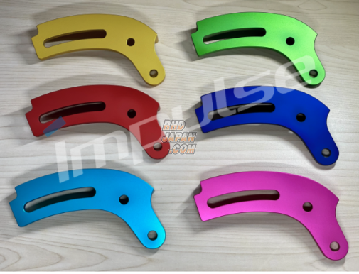 Impulse Aluminum Billet Alternator Mount Stay Green Alumite with Logo - AE86