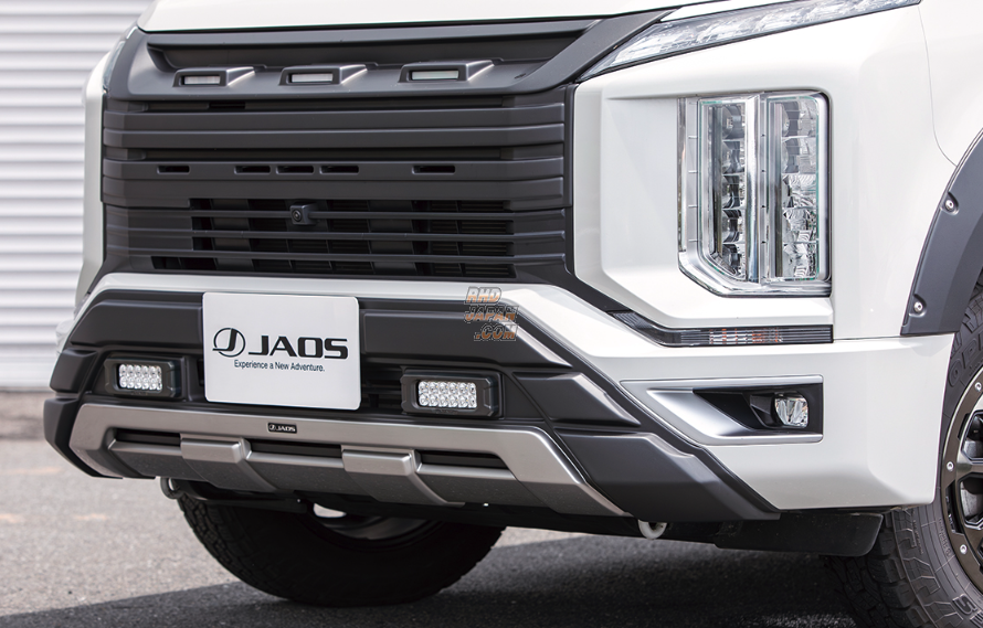 JAOS Front Bumper Guard Matt Black / Gun Metallic - Delica D:5 CV1W Kouki Model / After Minor Change