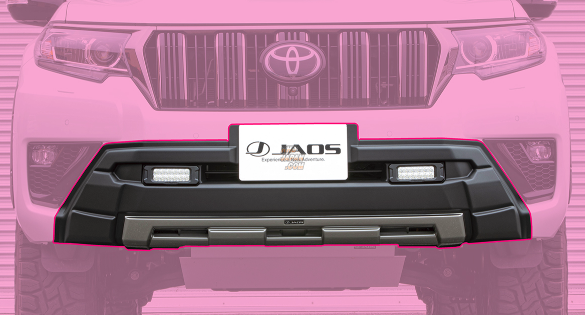 JAOS Front Bumper Guard Matt Black / Gun Metallic - Land Cruiser Prado 150 Series