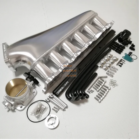 Nagahori Racing High Capacity Aluminium Surge Tank Kit 90mm Throttle Body Silver - RB26DETT