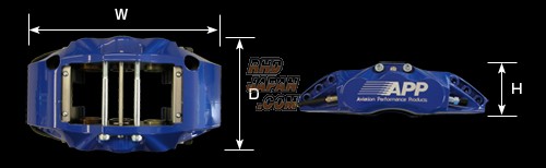 APP Front 6 POT Titanium Brake Caliper Kit OEM Rotors - Lancer Evolution CZ4A Brembo