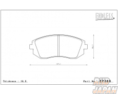 Endless Brake Pad Set Type MX72 Plus Front - EP386