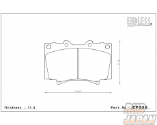 Endless Brake Pads Full Set Type MX72 - HZJ74K HZJ76K GRJ76K GRJ79K