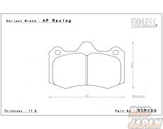 Endless Brake Pads Set Circuit Compound CC38 (ME22) AP Racing 4 Pot CP6600 CP8530 CP8540 CP8560 D55 - RCP100