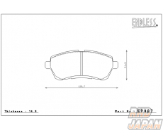 Endless Brake Pads Type MX72 Plus Full Set - ZC13S ZC32S ZC33S ZC43S ZC53S ZC72S ZC83S ZD53S ZD72S ZD83S