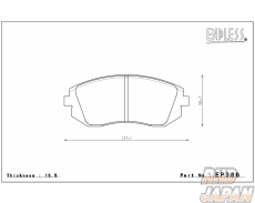 Endless Brake Pads Type MX72 Plus Full Set - Z#6 GH# GE# GP# GJ# YA# SH# SJ5 B#5 B#9 BPE B#M