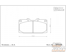 Endless Brake Pads Type MX72 Plus Full Set - S14 CS14 S15