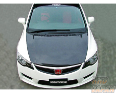 Feel's - Honda Twincam Lightweight Bonnet Twill Weave Carbon - Civic Type-R FD2