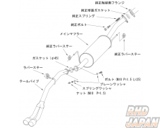 HKS Legal Muffler Exhaust System - DR64W DG64W DS64W