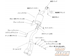 HKS Legal Muffler Exhaust System - Flair MJ34S Wagon R MH34S