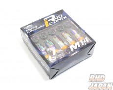 KYO-EI KICS Racing Gear Racing Composite R40 iCONIX Lock & Nut Set Neochro Body - Black Aluminum Cap M14 x P1.5