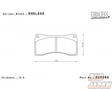Endless Brake Pads Set Circuit Compound CC43 (N35S) Endless Caliper - RCP085