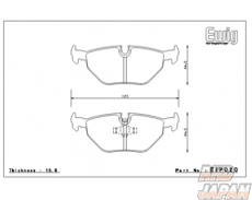 Endless Ewig Rear Brake Pads Circuit Compound CC38 (ME22) - BMW 3 Series E36