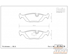 Endless Ewig Rear Brake Pads Circuit Compound CC38 (ME22) - BMW 3 Series E30 320i 325i