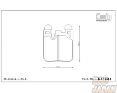 Endless Ewig Rear Brake Pads Circuit Compound CC40 (ME20) - BMW 1 Series F20 2 Series F22 F87 3 Series E36 F30 F31 4 Series F82