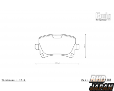 Endless Ewig Rear Brake Pads Circuit Compound CC43 (N35S) - Audi A3 8PA 8PB 8PC A4 8EA 8EB A6 4FA 4FB 4FC Q3 8UC S3 8PCDLF TT 8JB 8JC