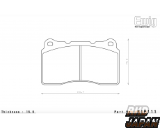Endless Ewig Front Brake Pads Type MX72 Plus - Renault Megane III DZF4R RENAULT SPORT TROPHY 273/S/R