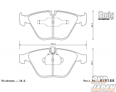 Endless Ewig Front Brake Pads MX72 Plus - BMW E82 M Coupe 3 Series E90 E91 E92 E93 5 Series E60 E61 6 Series E63 E64 7 Series E38 E65 E66 Z4 E89