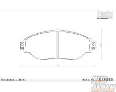 Endless Ewig Front Brake Pads Circuit Compound CC35 Type-E (N84M) - Volkswagen Arteon 3HDJHF Golf VII AUC## Passat CC 3CBWSC