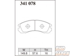 Dixcel High Performance Street & Circuit Brake Pads Set ES Type Front - Mitsubishi 341078