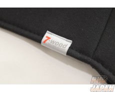 7-Wood Recaro Side Support Cover Set - SR-6 FK Black Double Silver Stitch