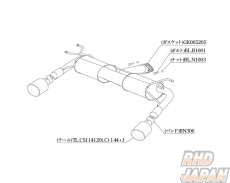 Kakimoto Racing Class KR Muffler Exhaust System Titan Face Steel - Mazda3 Sedan BPFP