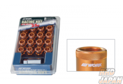 Work Wheels Japan Light Weight Racing Lug Nuts Set M12x1.5 - Orange