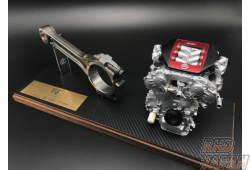 Kusaka Engineering 1/6 Scale Model Engine - VR38DETT with Connecting Rod Takumi Nismo Model Top Option Back Mirror Acrylic Case