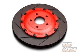 Biot Gout Brake Rotor Set Rear D-Nut 3 Piece Red - Fairlady Z Z34 Opposing Type Caliper