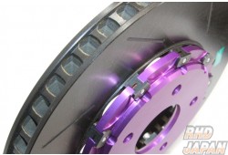 Biot Gout Brake Rotor Set Rear D-Nut 3 Piece Purple - Fairlady Z Z34 Opposing Type Caliper