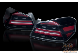 Corazon LED Tail Lamp Switch Version Sequential / Flashing Winker Black Lens - WRX S4 VAG WRX STi VAB