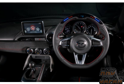 DAMD Performance Steering Wheel DPS358-M Black Leather Red Stitch - Roadster ND5RC NDERC Fiat Abarth 124 Spider NF2EK