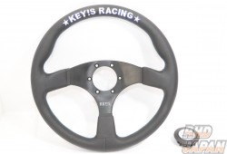 KEY`S Racing Steering Wheel Flat Type - 350mm Leather