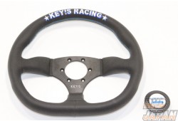 KEY`S Racing Steering Wheel Semi Deep D-Shape Type - Leather