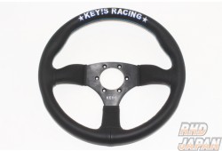 KEY`S Racing Steering Wheel Semi Deep Type - 350mm Leather
