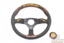KEY`S Racing Fossa Magna Series Steering Wheel Semi Deep Type - 350mm Leather