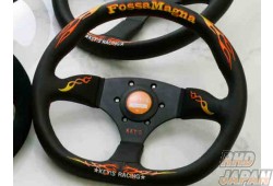 KEY`S Racing Fossa Magna Series Steering Wheel Semi Deep D-Shape Type - Leather