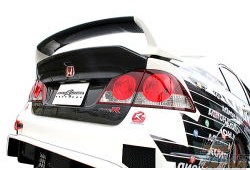 M&M Honda Aero Ducktail Trunk Lid Type 1 Twill Carbon Fiber / FRP With Holes - Civic Type-R FD2